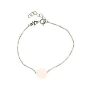 Pulseira com pedra natural Signos do Zodiaco - QUARTZO ROSA (Touro - Libra)