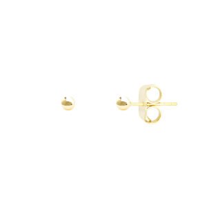 Brinco bolinha 3mm - banhado em ouro 18k