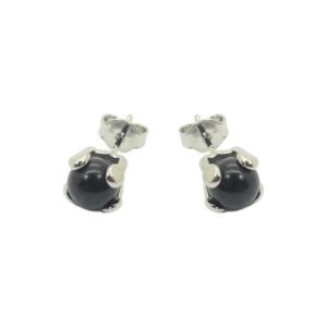 Brinco com pedra natural Signos do Zodiaco - ONIX (Capricornio - Escorpiao)