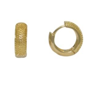 Brinco argolinha jateada - Banho ouro 18k