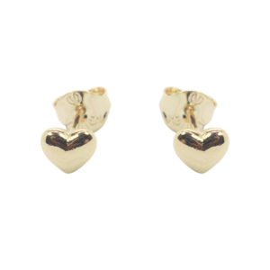 Brinco coração pequeno - banhado em ouro 18k