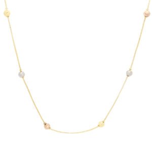 Colar com bolinhas detalhadas - banho ouro 18k