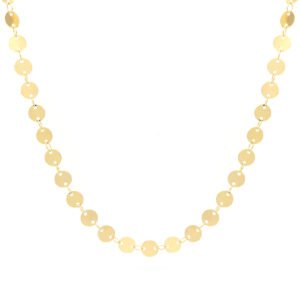 Colar medalhinha chapeada - banho ouro 18k